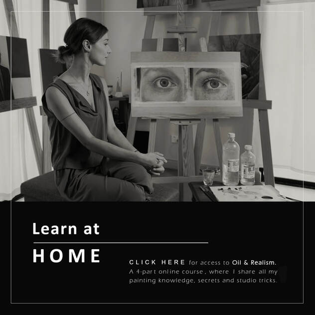 Learn at home: realistic oil portrait painting